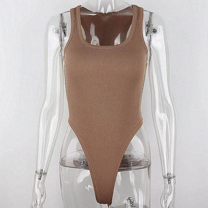 Sleeveless Ribbed Knit Bodysuit